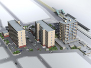 JR篠路駅西第2地区第一種市街地再開発事2 鳥瞰図